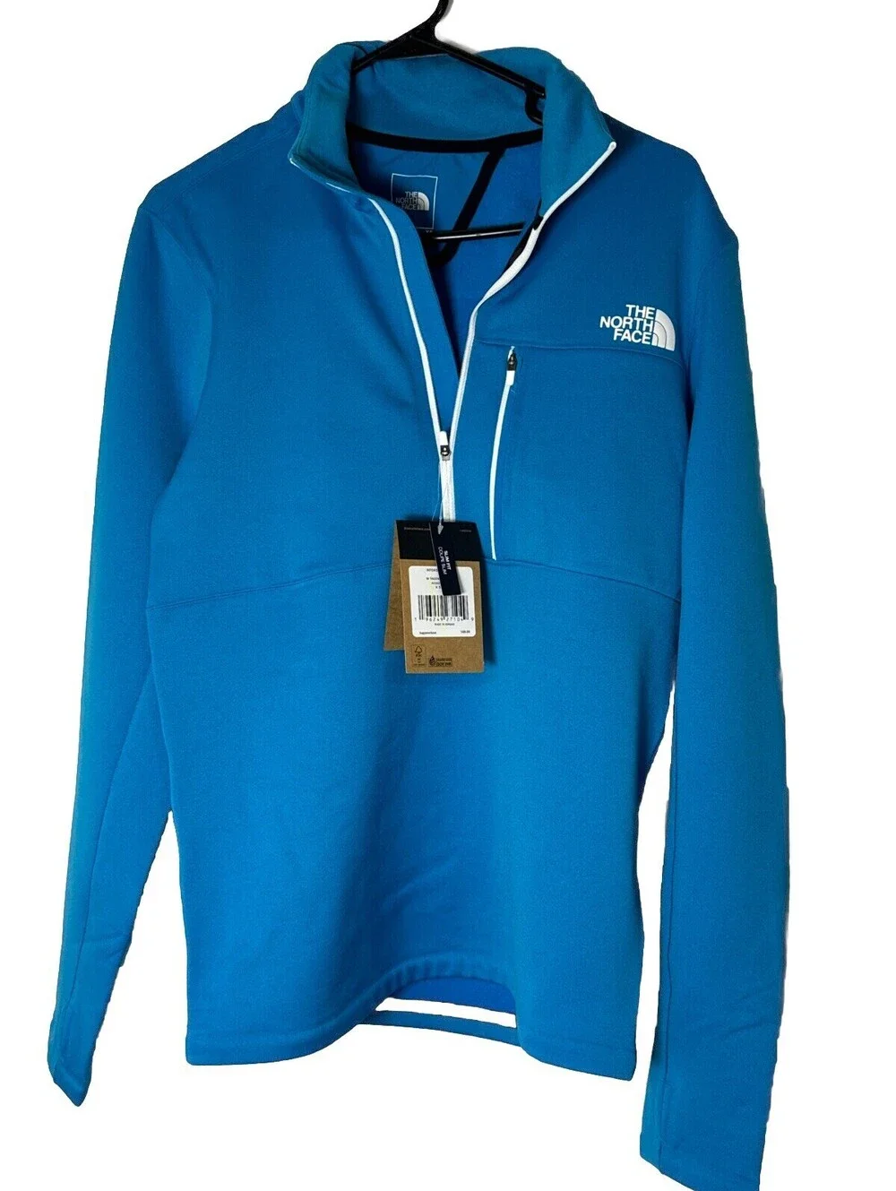 The North Face M Tagen 1/4 Zip Flc Acoustic Blue X Small Slim Fit